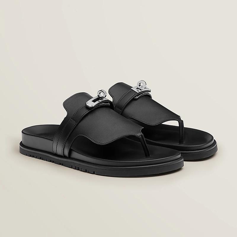 Dép Hermes Empire Sandal Nữ Đen